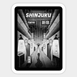 Shinjuku Black and White Sticker